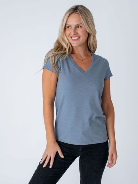Women's Wedgewood V-Neck T-shirt | Fresh Clean Threads